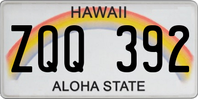 HI license plate ZQQ392