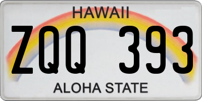 HI license plate ZQQ393