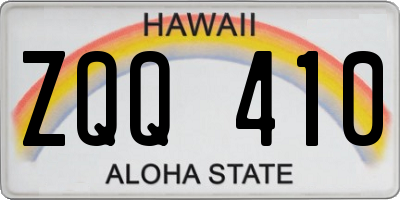 HI license plate ZQQ410
