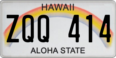 HI license plate ZQQ414