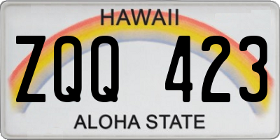 HI license plate ZQQ423