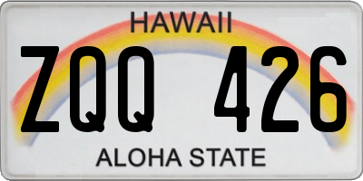 HI license plate ZQQ426
