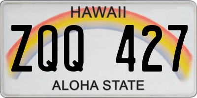 HI license plate ZQQ427