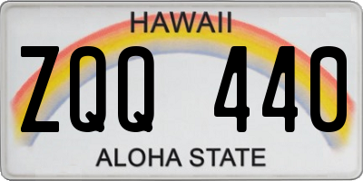 HI license plate ZQQ440