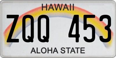 HI license plate ZQQ453