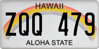 HI license plate ZQQ479