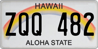 HI license plate ZQQ482