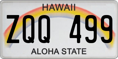 HI license plate ZQQ499