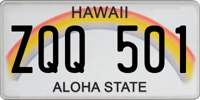 HI license plate ZQQ501
