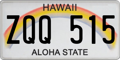 HI license plate ZQQ515