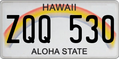 HI license plate ZQQ530