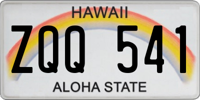 HI license plate ZQQ541