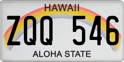 HI license plate ZQQ546