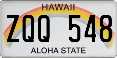 HI license plate ZQQ548