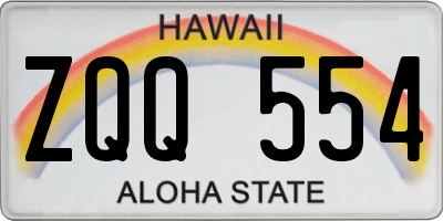 HI license plate ZQQ554