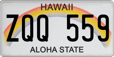 HI license plate ZQQ559