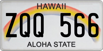 HI license plate ZQQ566