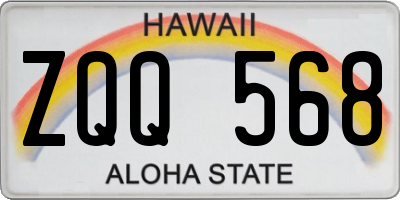 HI license plate ZQQ568