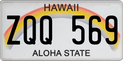 HI license plate ZQQ569