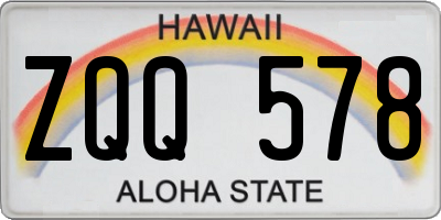 HI license plate ZQQ578