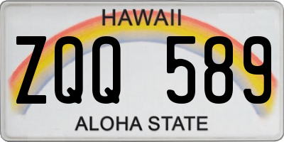 HI license plate ZQQ589