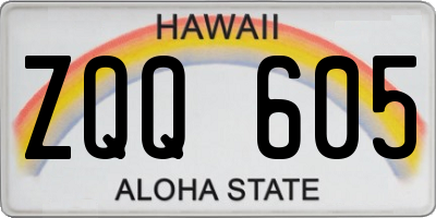 HI license plate ZQQ605