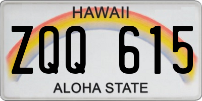 HI license plate ZQQ615