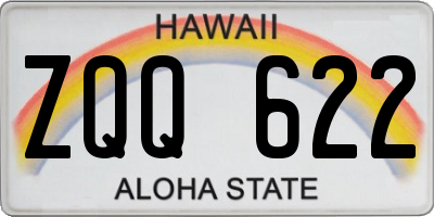 HI license plate ZQQ622