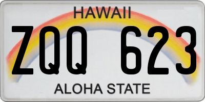 HI license plate ZQQ623