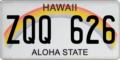 HI license plate ZQQ626