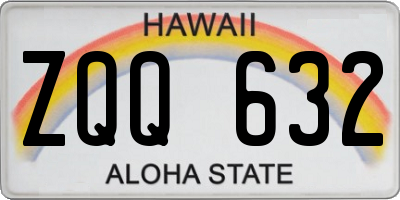 HI license plate ZQQ632
