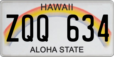HI license plate ZQQ634