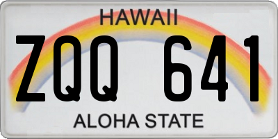 HI license plate ZQQ641