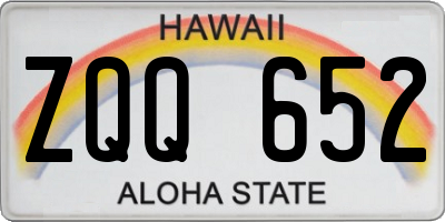 HI license plate ZQQ652