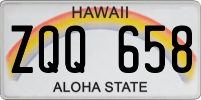 HI license plate ZQQ658