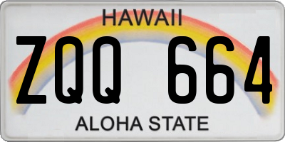 HI license plate ZQQ664