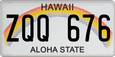 HI license plate ZQQ676