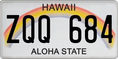 HI license plate ZQQ684