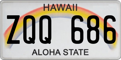 HI license plate ZQQ686