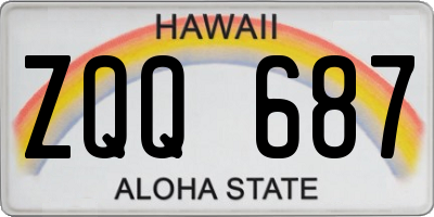 HI license plate ZQQ687