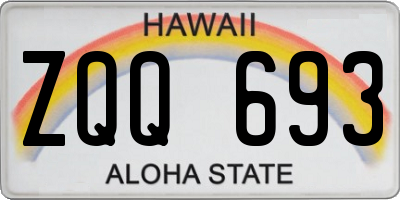 HI license plate ZQQ693