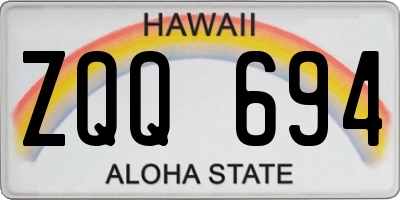 HI license plate ZQQ694
