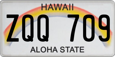 HI license plate ZQQ709