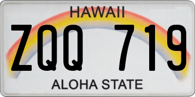 HI license plate ZQQ719