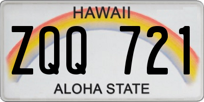 HI license plate ZQQ721