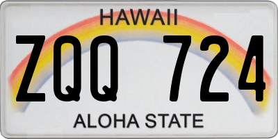 HI license plate ZQQ724