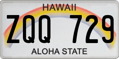HI license plate ZQQ729