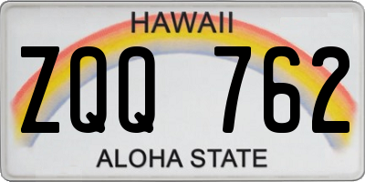 HI license plate ZQQ762