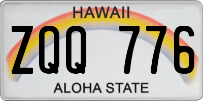 HI license plate ZQQ776