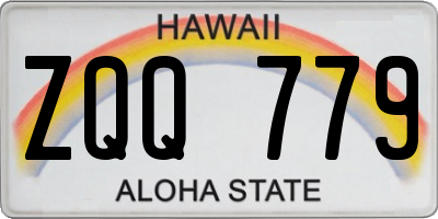 HI license plate ZQQ779